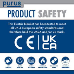 Purus Deluxe Pink Xl Electric Throw Heated Double Over Electric Blanket Soft Fleece 9 Heat & 12 Timer Settings - thumbnail 8