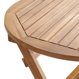 Wyld And Coco Gardentrend Acacia Wood Foldable Bistro Table 60Cm Round Brown - thumbnail 6
