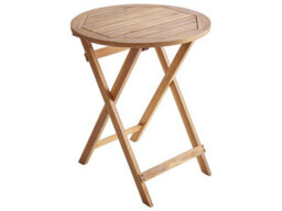 Wyld And Coco Gardentrend Acacia Wood Foldable Bistro Table 60Cm Round Brown - thumbnail 3