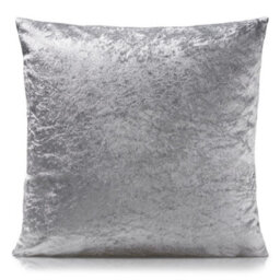 Luxury Living Crushed Velvet Luxury Cushion 45Cm X 45Cm Silver