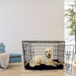 Actiaspet Xxl Dog Bed Cage Crate Pet Waterproof Hygienic Bedding Tough Hardwearing Cushion Mat Black - thumbnail 3
