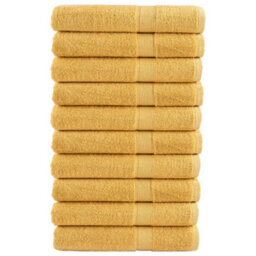 Berkfield Premium Towels Solund 10Pcs Gold 100X200Cm 600Gsm