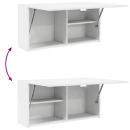 Walplus Bathroom Wall Cabinet White 80X25X40 Cm Engineered Wood - thumbnail 8