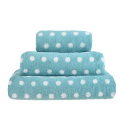 Allure Bath Fashions Patterned Polka Dot Bath Towel Pack Of 2 - Duckegg - thumbnail 4