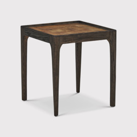 Jude Side Table With Inlay, Brown Oak - Barker & Stonehouse