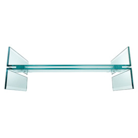 Fiam LLT Desk 160x70x72cm, Blue Glass - Barker & Stonehouse - thumbnail 3