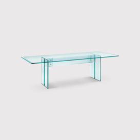 Fiam LLT Desk 160x70x72cm, Blue Glass - Barker & Stonehouse - thumbnail 1