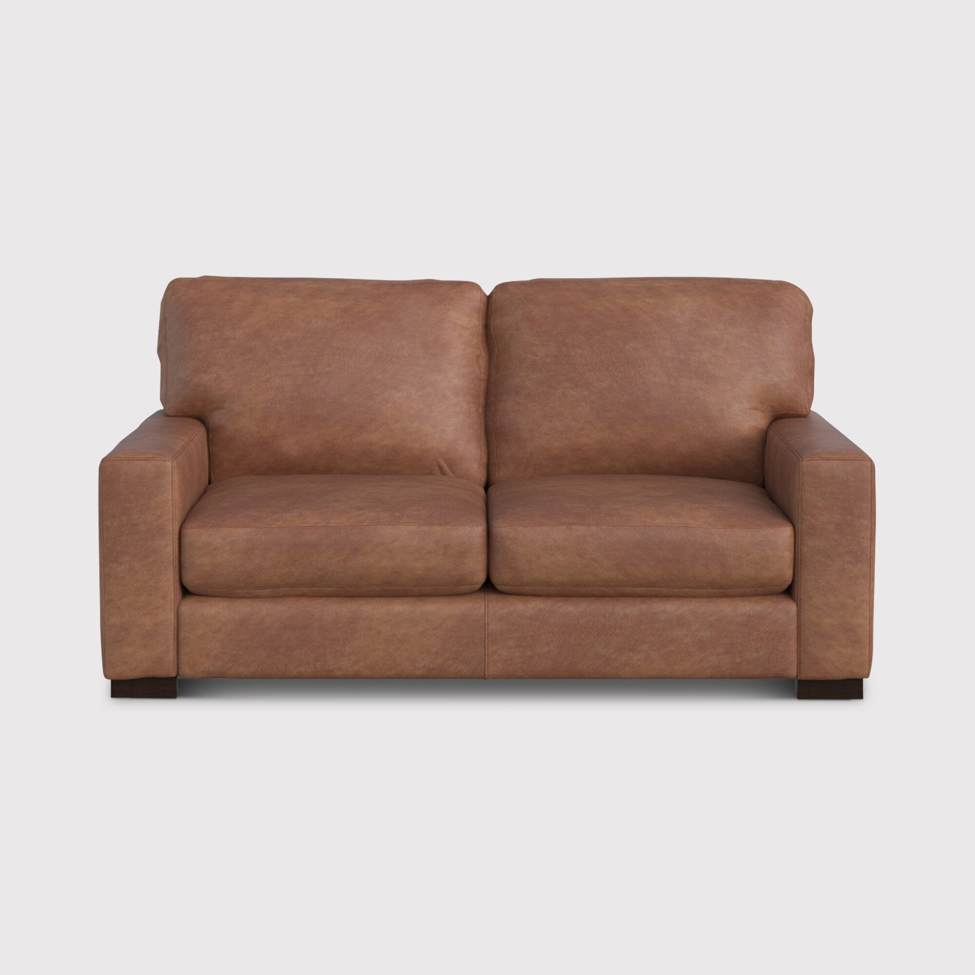 Lorenza Loveseat Sofa, Brown Leather - Barker & Stonehouse - image 1