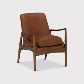 Maxime Armchair, Brown Leather - Barker & Stonehouse