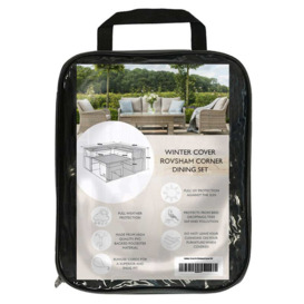 Outdoor Cover For Rovsham Corner Set, Black - Barker & Stonehouse