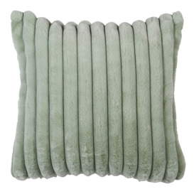 Mint Faux Fur Cushion, Square, Green - Barker & Stonehouse