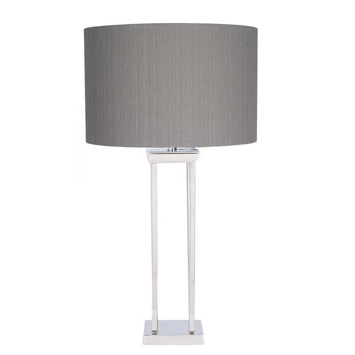 Nickel 4 Post Table Lamp, Silver Metal - Barker & Stonehouse - image 1