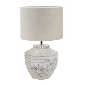 Natural Ceramic Table Lamp, Neutral - Barker & Stonehouse