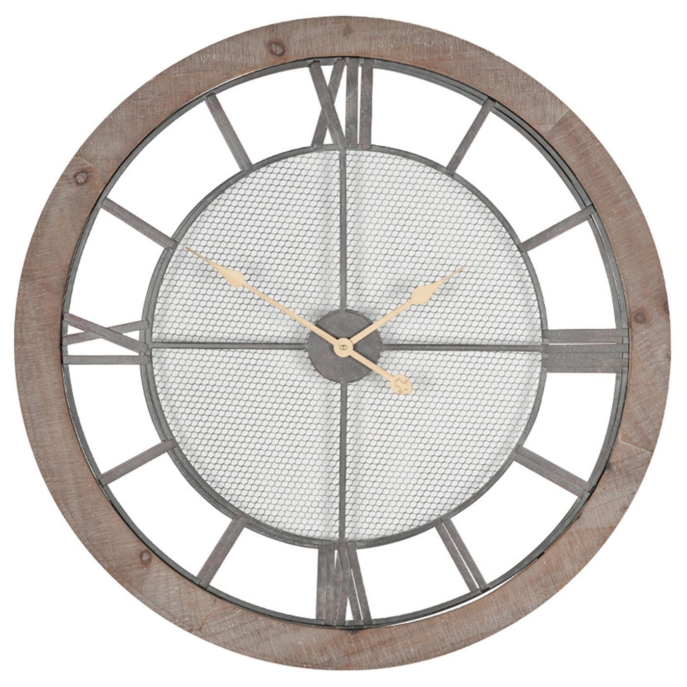 Nat Wood Rnd Wall Clock, Round, Neutral - Barker & Stonehouse - image 1