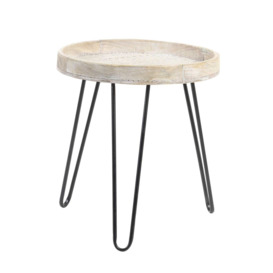 Natural Wood Side Table, Neutral - Barker & Stonehouse - thumbnail 1