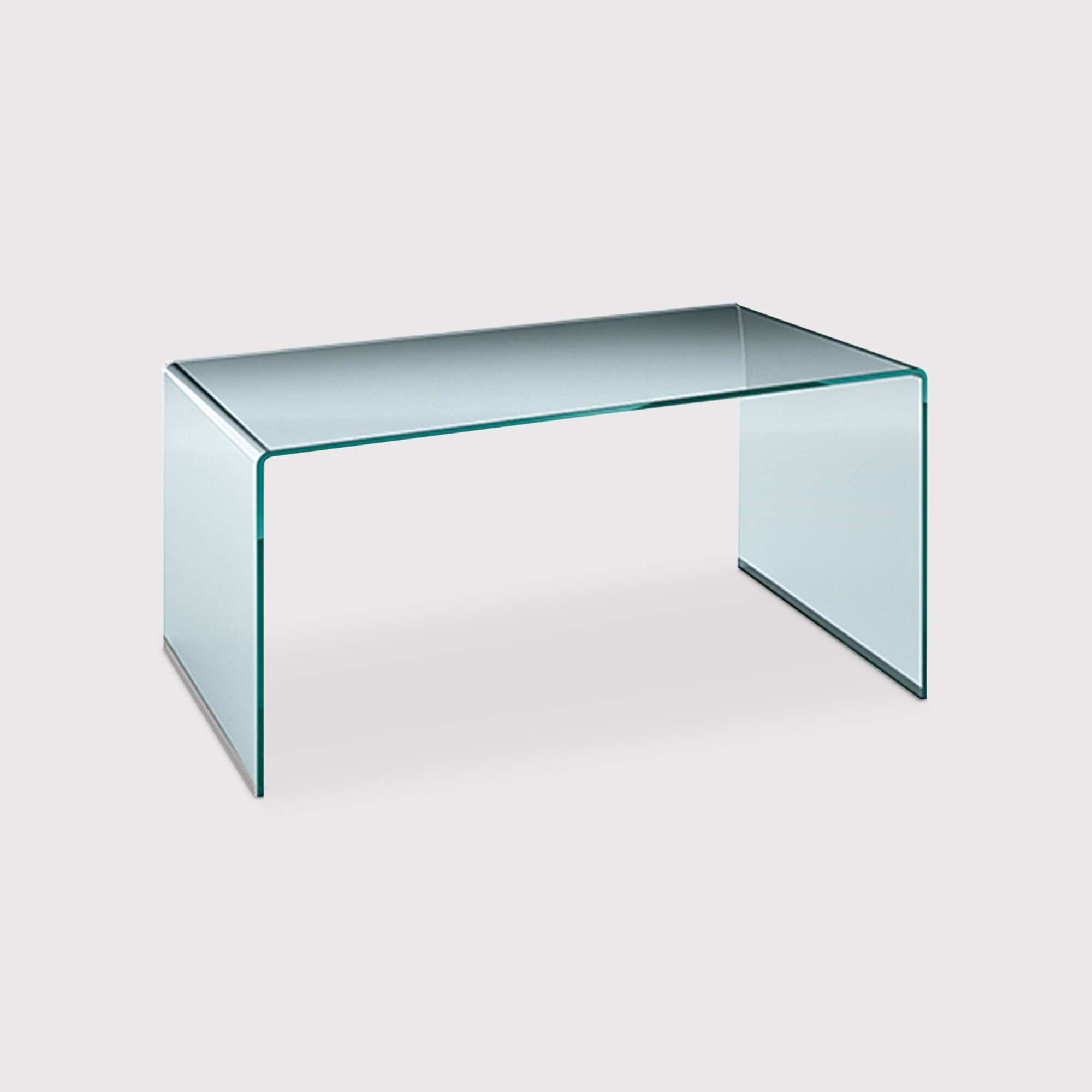 Fiam Rialto Desk 160x80x73cm, Blue Glass - Barker & Stonehouse - image 1