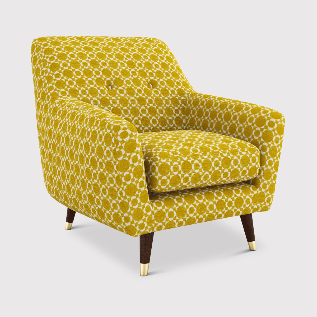 Orla Kiely Rose Armchair, Yellow Fabric Barker Stonehouse by