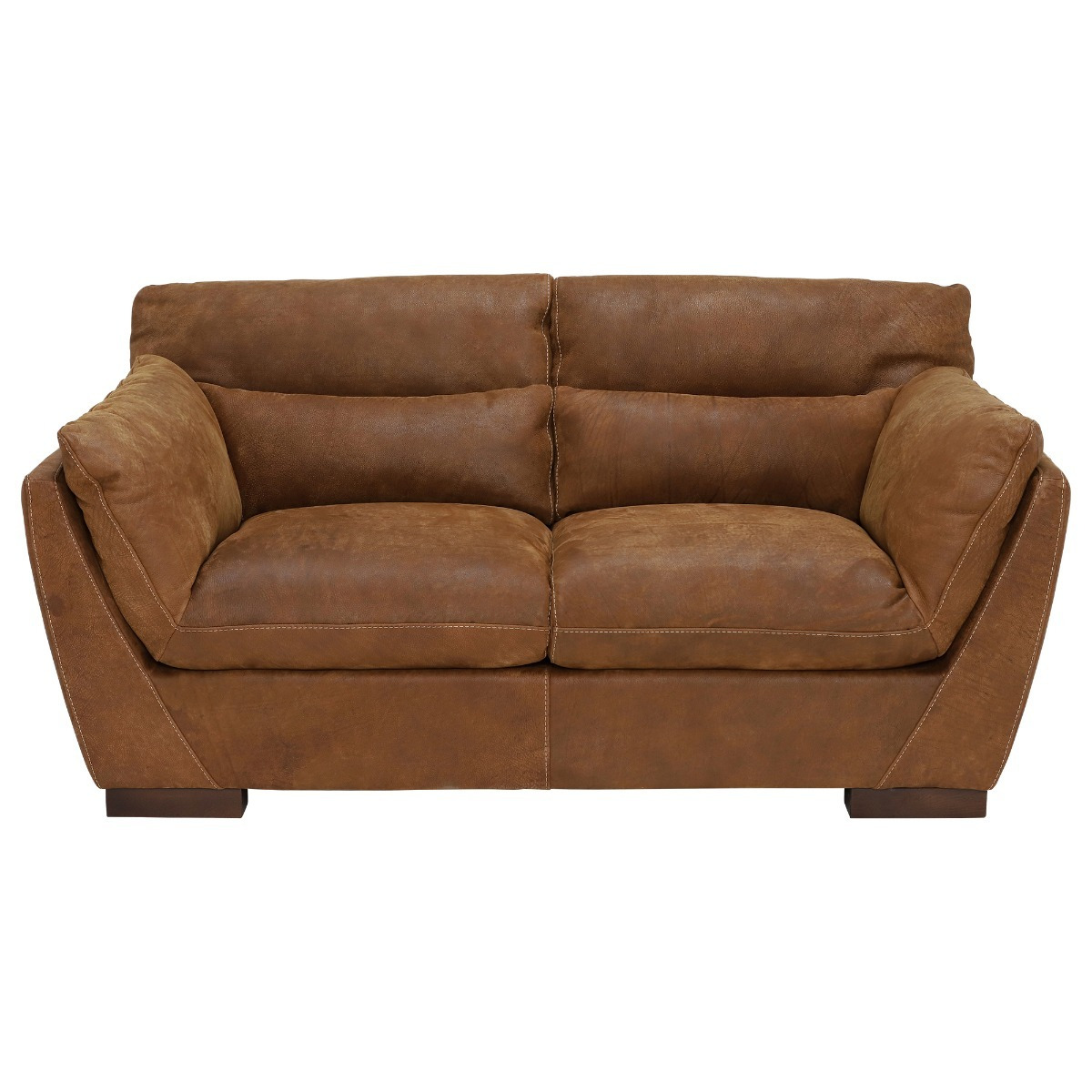 Marnie Loveseat Sofa, Brown Leather - Barker & Stonehouse - image 1
