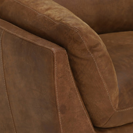 Marnie Loveseat Sofa, Brown Leather - Barker & Stonehouse - thumbnail 3