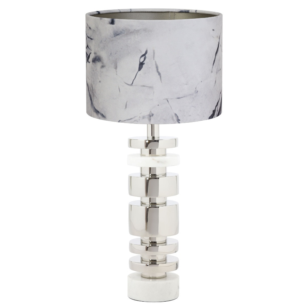 Silver Marble Table Lamp Metal - Barker & Stonehouse - image 1