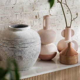 Stone Effect Round Vase, Grey Ceramic - Barker & Stonehouse - thumbnail 2