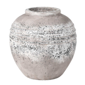 Stone Effect Round Vase, Grey Ceramic - Barker & Stonehouse - thumbnail 1
