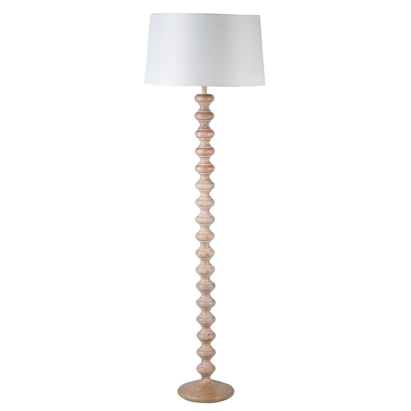 Sculpted Wood Floor Lamp, Neutral - Barker & Stonehouse - image 1