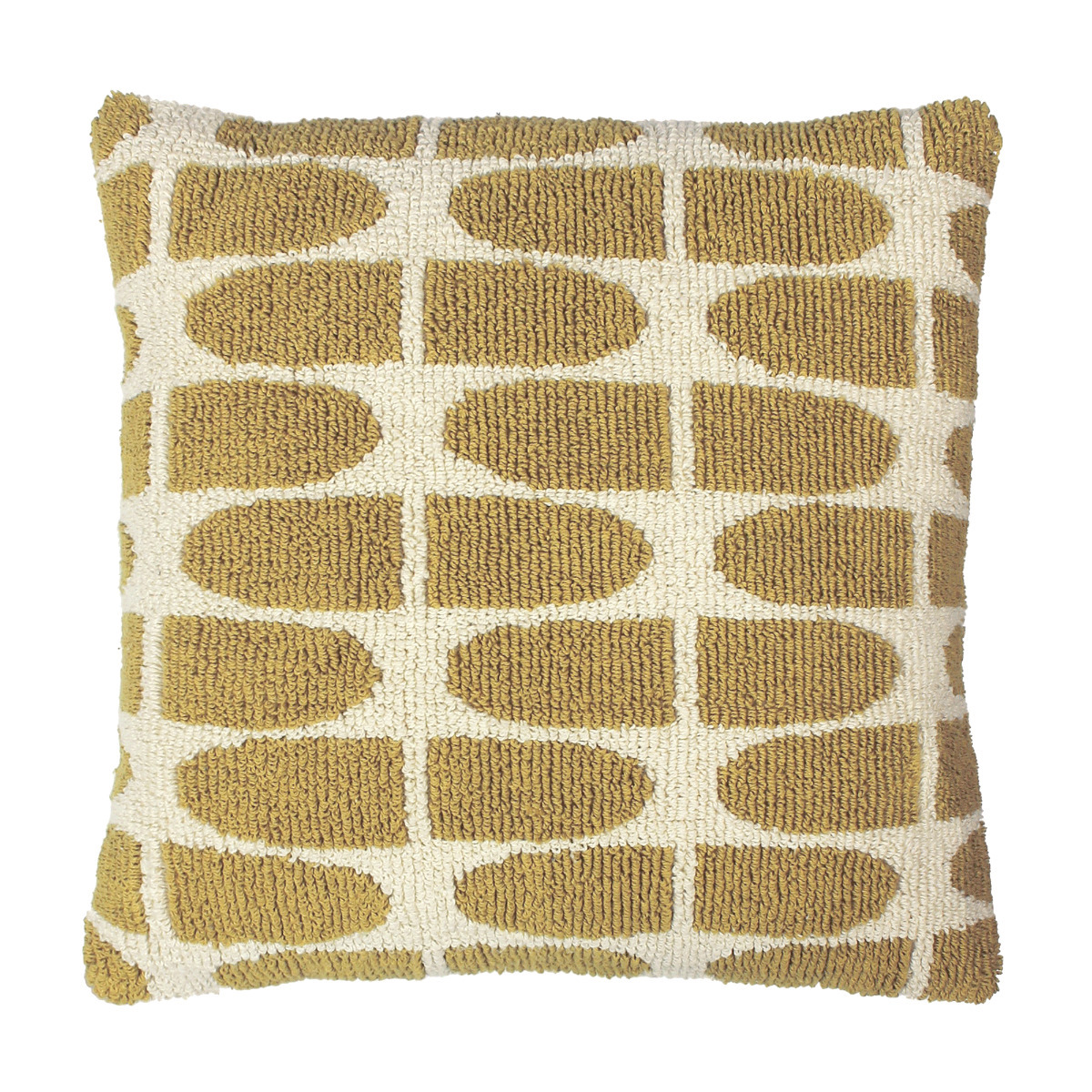 Taiza Ochre Cushion, Square, Yellow Fabric - Barker & Stonehouse - image 1