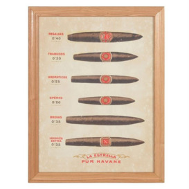 Timothy Oulton Cigar Panel 1 Art Print, Square, Neutral Wood - Barker & Stonehouse