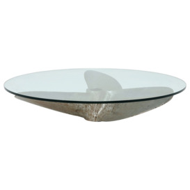 Timothy Oulton Junk Art Propeller Round Coffee Table Small, Silver Glass - Barker & Stonehouse - thumbnail 2