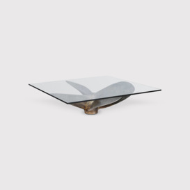 Timothy Oulton Junk Art Propeller Square Coffee Table Small, Silver Glass - Barker & Stonehouse
