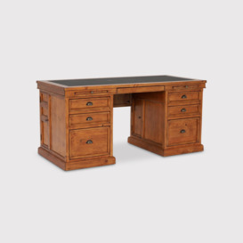 Villiers Double Pedestal Desk, Pine Wood - Barker & Stonehouse