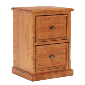 Villiers 2 Drawer Filing Cabinet, Pine Wood - Barker & Stonehouse