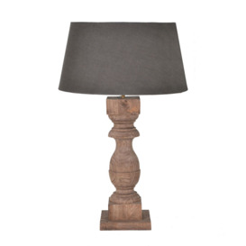 Weathered Wood Table Lamp, Neutral - Barker & Stonehouse - thumbnail 2
