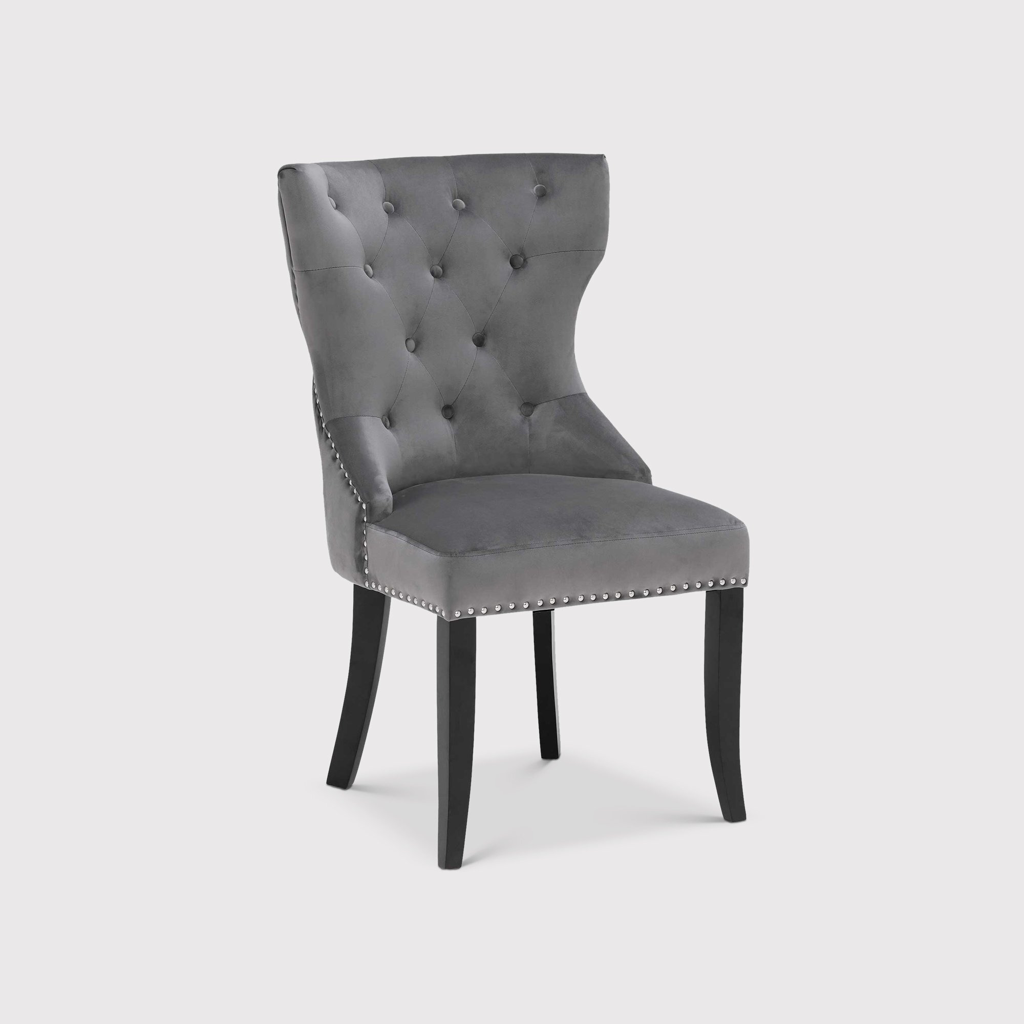 Kinsey Dining Chair, Grey Velvet - Barker & Stonehouse - image 1