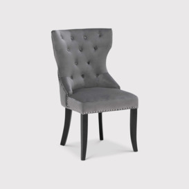 Kinsey Dining Chair, Grey Velvet - Barker & Stonehouse