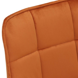 Jasper Leisure Swivel Dining Chair, Orange Velvet - Barker & Stonehouse - thumbnail 3
