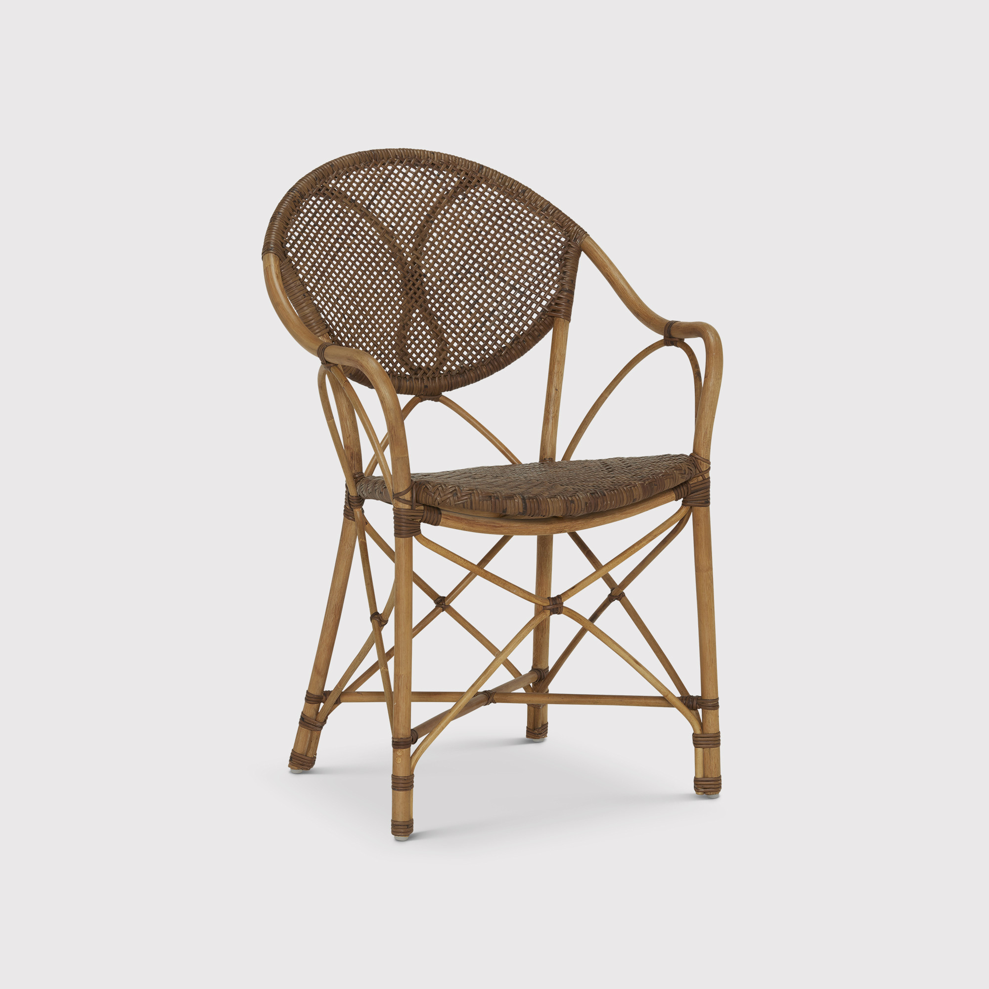 Abigail Dining Arm Dining Chair, Brown Rattan - Barker & Stonehouse - image 1