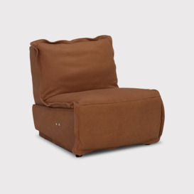 George Reclining Recliner Chair, Brown Leather - Barker & Stonehouse - thumbnail 1