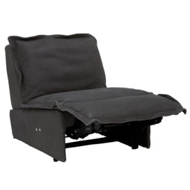 George Reclining Recliner Chair, Grey Leather - Barker & Stonehouse - thumbnail 3
