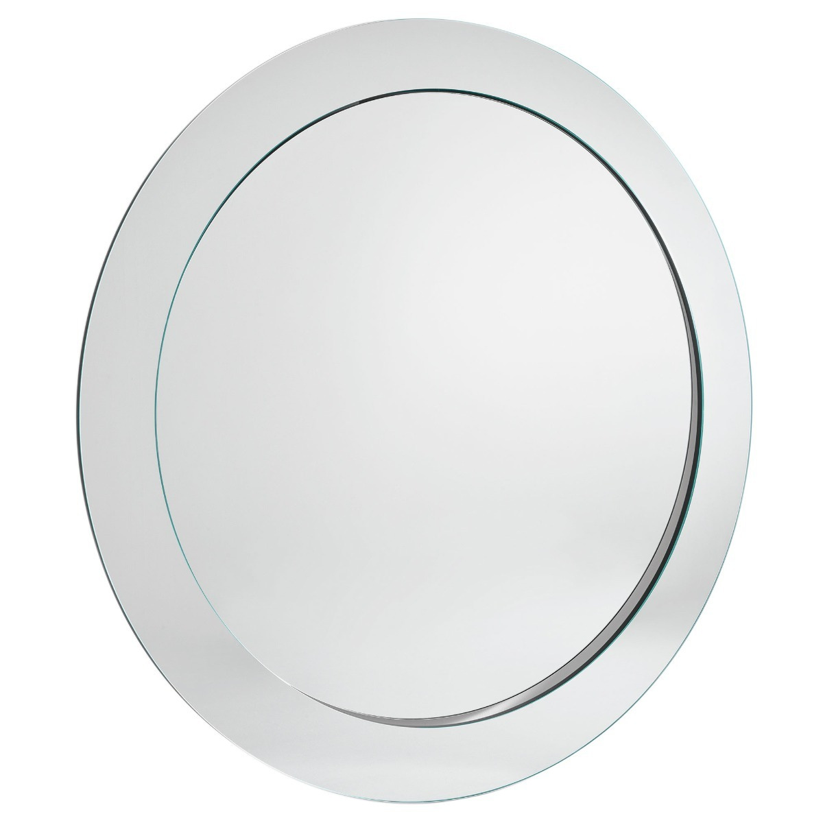 Tonelli Gerundio Circular Floor Mirror, Round, White Glass - Barker & Stonehouse - image 1