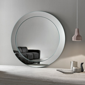Tonelli Gerundio Circular Floor Mirror, Round, White Glass - Barker & Stonehouse - thumbnail 2