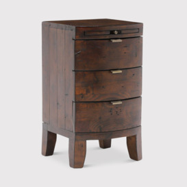 Navajos 3 Drawer Bow Front Bedside Table, Wood - Barker & Stonehouse