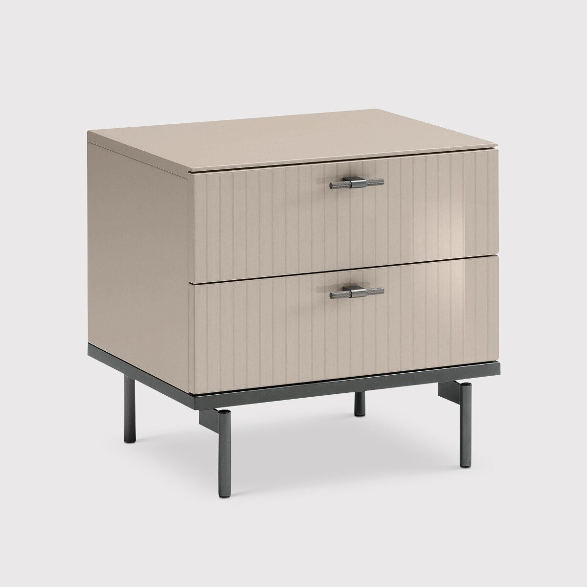 Oriana Bedside Table With 2 Drawers, Neutral - Barker & Stonehouse - image 1