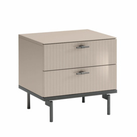 Oriana Bedside Table With 2 Drawers, Neutral - Barker & Stonehouse - thumbnail 2