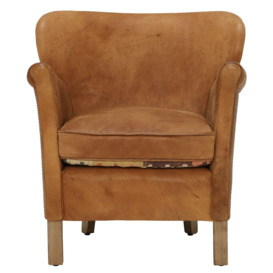 Timothy Oulton Stud Professor Armchair, Brown Leather - Barker & Stonehouse - thumbnail 2
