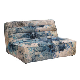 Timothy Oulton Shabby Sectional 2 Seater Modular Sofa, Blue Fabric - Barker & Stonehouse