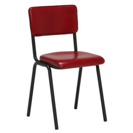 Pure Furniture Twyford Dining Chair, Red Leather - Barker & Stonehouse - thumbnail 2