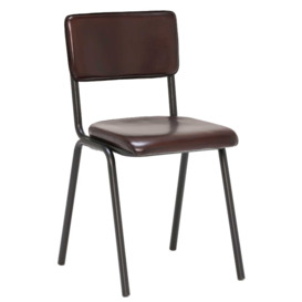 Pure Furniture Twyford Dining Chair, Brown Leather - Barker & Stonehouse - thumbnail 3