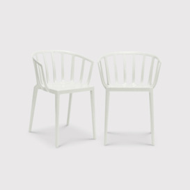 Pair of Kartell Venice Dining Chairs, White Plastic - Kartell - thumbnail 1